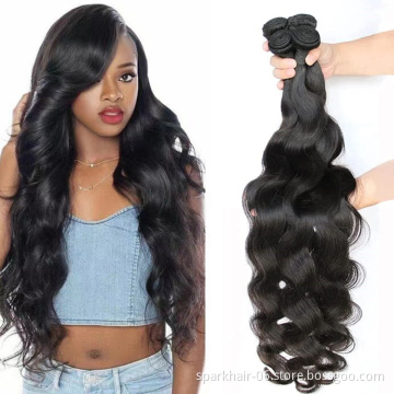 China Vendor Wholesale 10a Grade Body Wave Brazilian Virgin Human Hair Extensions 32 34 36 38 40 Inch Hair Bundles With Closure